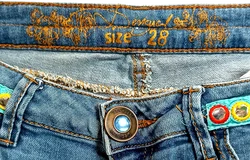 Desigual Damen Jeans blau gemustert Gr. 28 - Bild 3