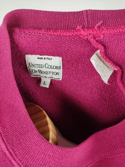 United Colors of Benetton Herren Pullover Sweatshirt Vintage Burgunderrot - L/50 - Bild 3