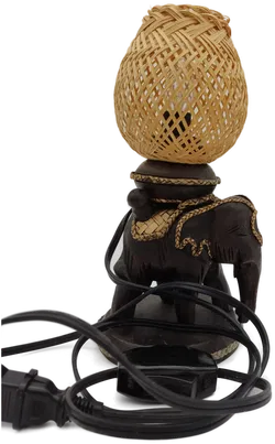 Elefant Tischlampe braun, Höhe: 23 cm - Bild 5