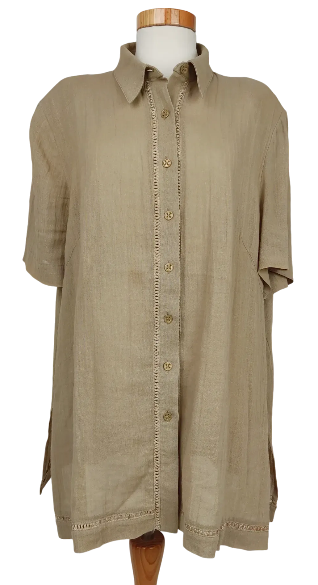 Vintage Piu' Donna Damen Ramie 3-Teiler, schlamm - Gr. XXL  – Bild 6