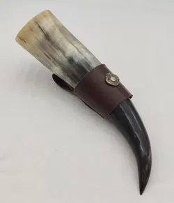 Wikinger - Trinkhorn mit Lederholster - Bild 1