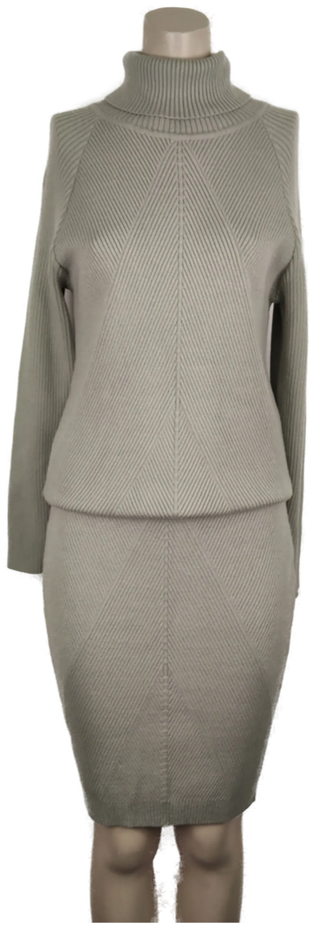 Damen-Set SHEILAY mit Rollkragenpullover und Rock | Strickliebe – Bild 1