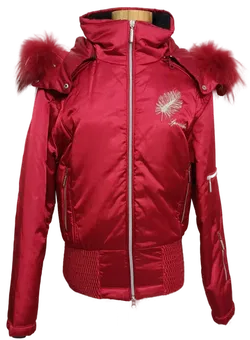 SP Kitzbühel Sportalm Vintage Damen Skijacke mit Kunstpelz rot Größe 40 - Bild 1