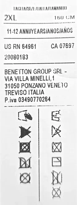 United Colors of Benetton Kinderbadeanzug rot/weiß Gr. 2XL - Bild 3