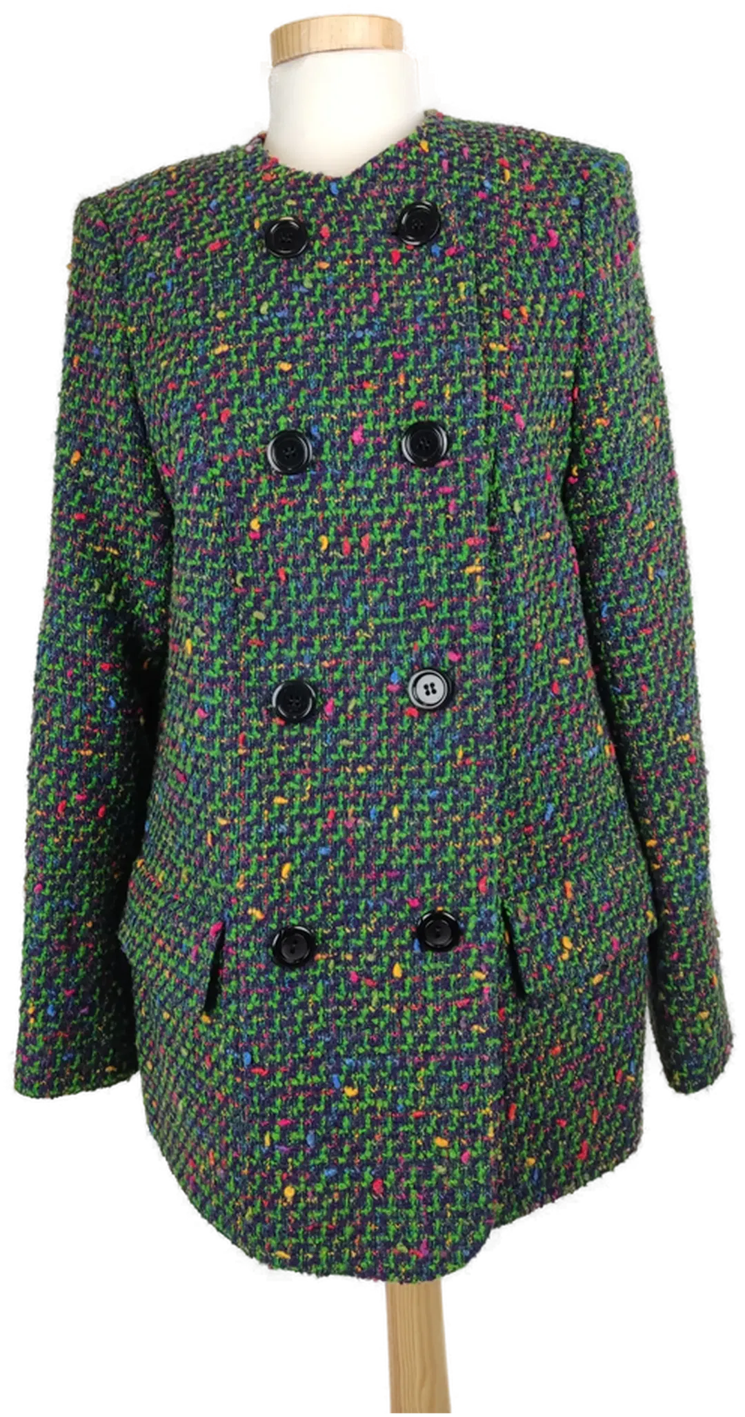 Donna Bonita Damen Blazer grün-pink-blau gewebt - M/L - 38/40 - Bild 4