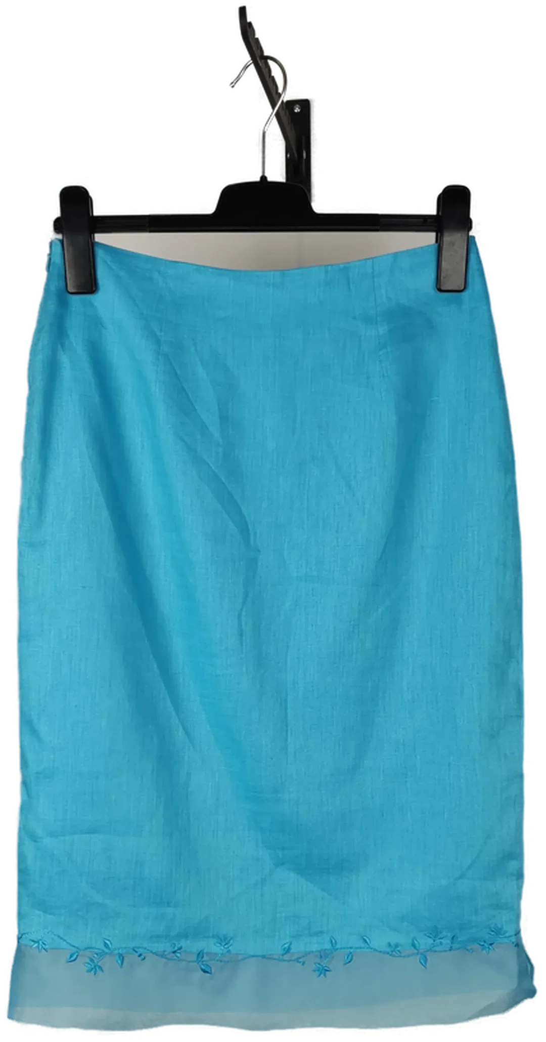 Peter Hahn Leinenrock Blau Mit Spitze | Wie Neu - Bild 4