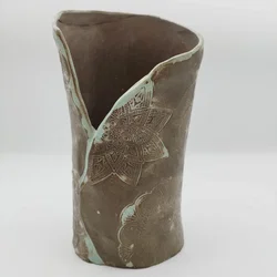 Dekovase Getöpfert Mandala-Keramik | Künstlerisches Unikat - Bild 2