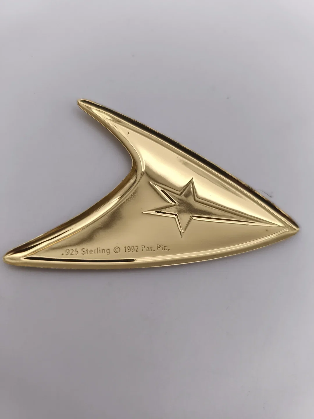 Star Trek, USS Enterprise Command Insignia badge, Franklin Mint, 925 Silber, seltenes Sammlerstück! – Bild 3