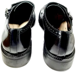 Massimo Dutti Herren Monk Leder Schuhe, schwarz - Gr. 41 - Bild 5