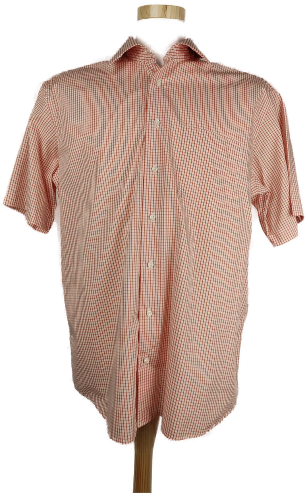 Aldo Colitti Herrenhemd kurzarm orange kariert - 44/XS - Bild 4