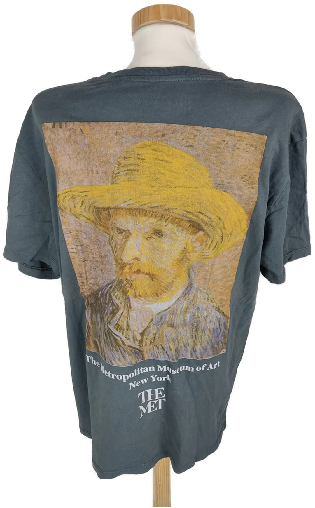 T-Shirt, kurzarm mit Rundhalsausschnitt, grau mit Aufdruck, Größe S – Bild 4