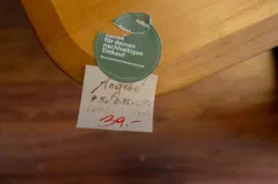 Massivholz Couchtisch, Buche, quadratisch 75x75 cm, Mittelfuß - Bild 2