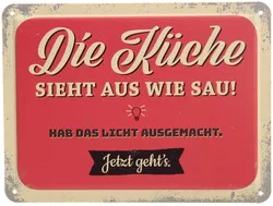 3 Stück Metallschilder, verschiede Redensarten, Wanddeko, 20x15 cm - Bild 4