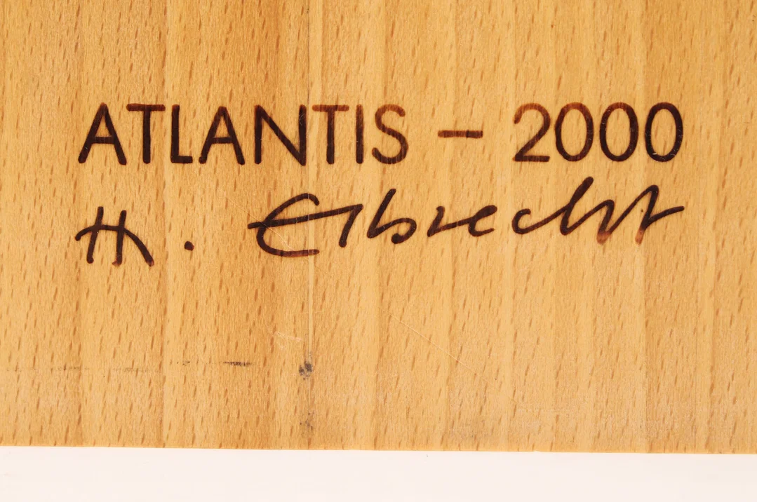 Buch ATLANTIS MARIPOSA – EINE ZWISCHENBILANZ – Limitierte Ausgabe mit geschnitztem Holzeinband (H. Ebrecht 2000) – Bild 3