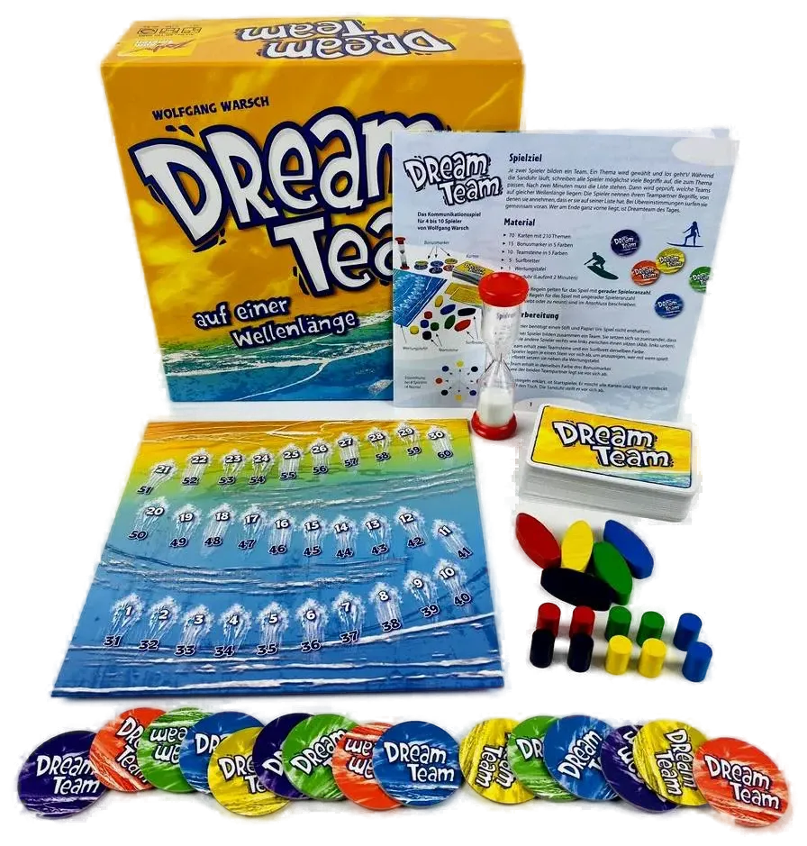 Dream Team – Auf einer Wellenlänge (Zoch Spiele 2005) NEU & original verschweißt – Komplettes Party- & Kommunikationsspiel – Bild 2