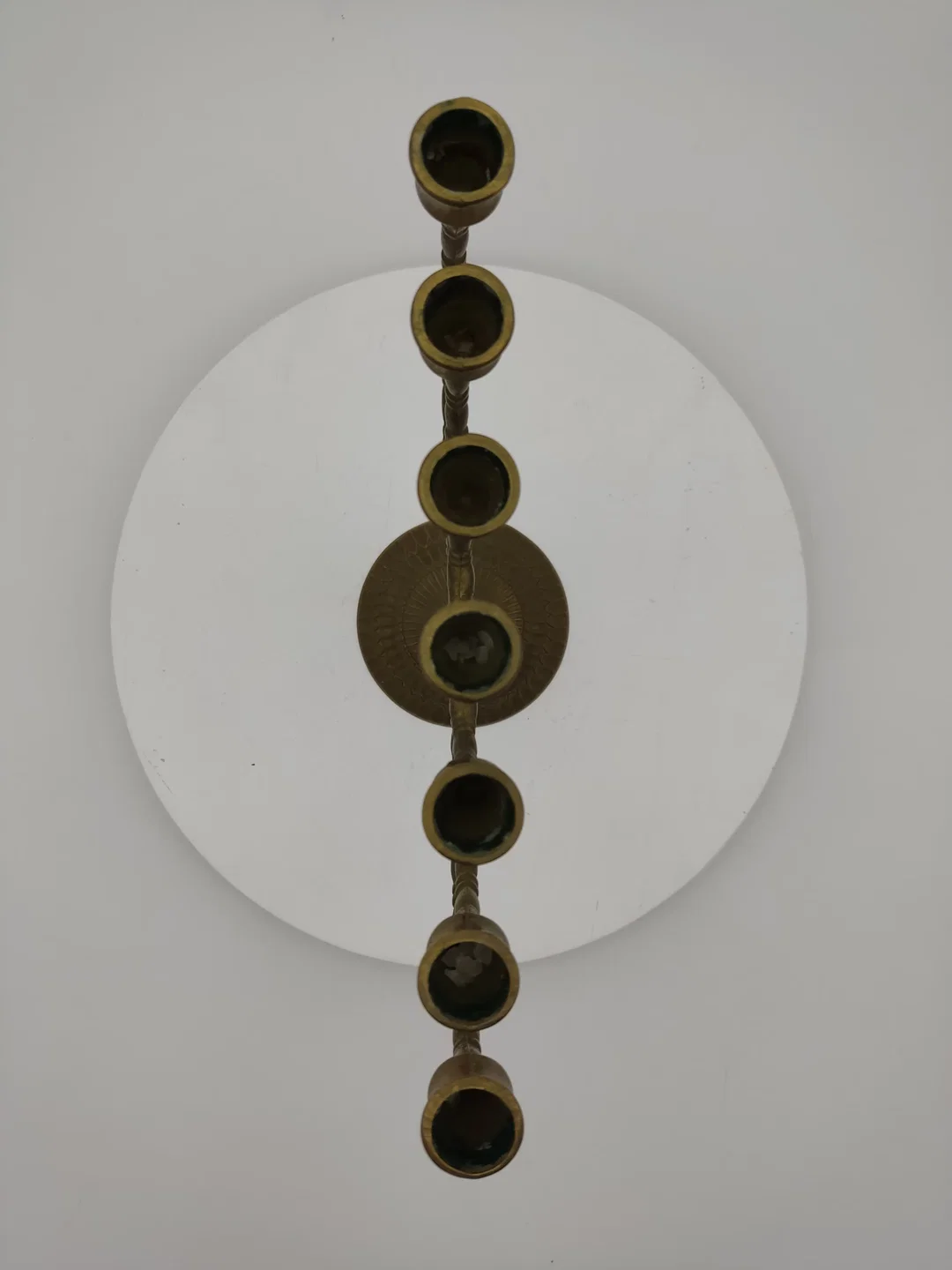 Menora-Kerzenständer aus Bronze, Breite 27cm, Höhe 29cm, Gewicht 1,026 kg – Bild 3