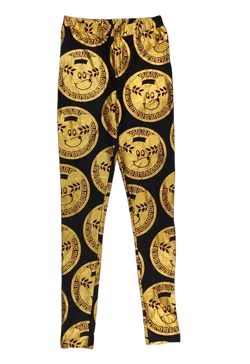 Lazy Oaf Damen Leggings, schwarz/gold - Gr. S - Bild 1