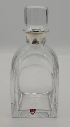 Orrefors Kristallglaskaraffe Whisky Sterlingsilber - Bild 4