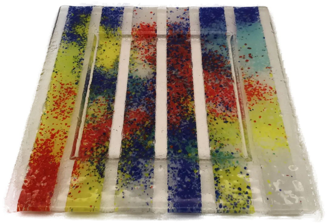 Glasteller handbemalt - Bild 1