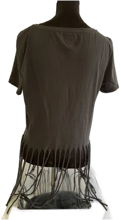 ONLY Shirt mit Fransen Damen Gr. L - Bild 2