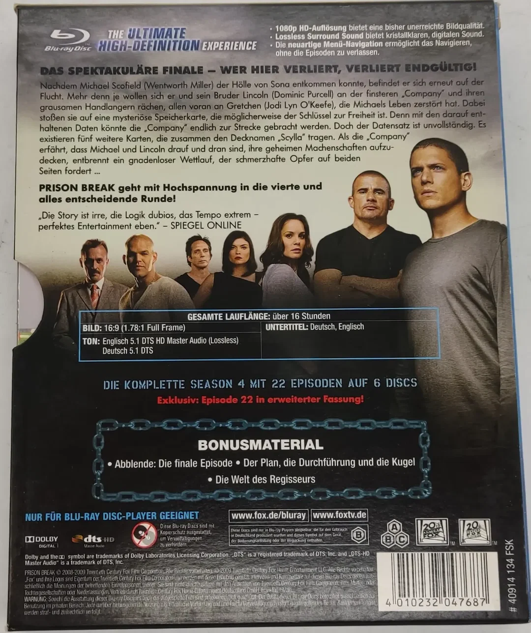 Blu-ray 6 Disc "Prison Break"  Season 4 – Bild 5