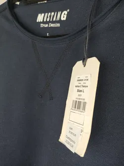 Mustang Herren Shirt Langarm blau - L/50 - Bild 2