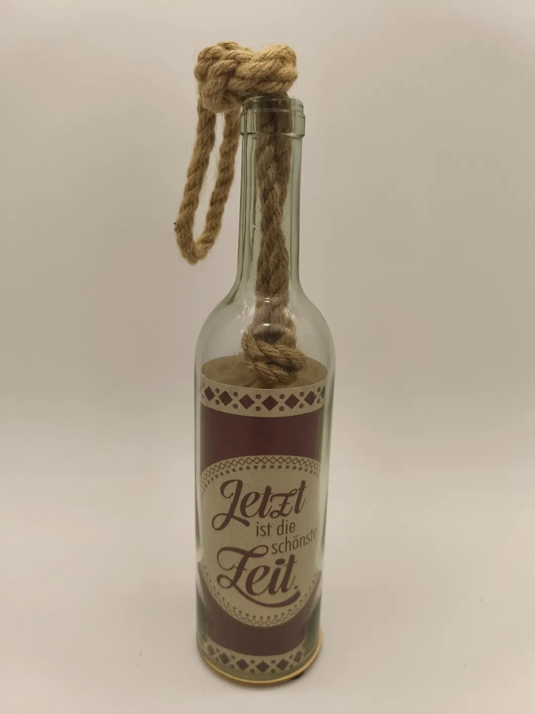 Dekoflasche mit Spruch, Glas - Bild 1