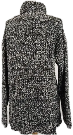 Les fans Paris  Damen Strick- Rollkragenpullover  Schwarzweiß - Einheitsgröße - Bild 2