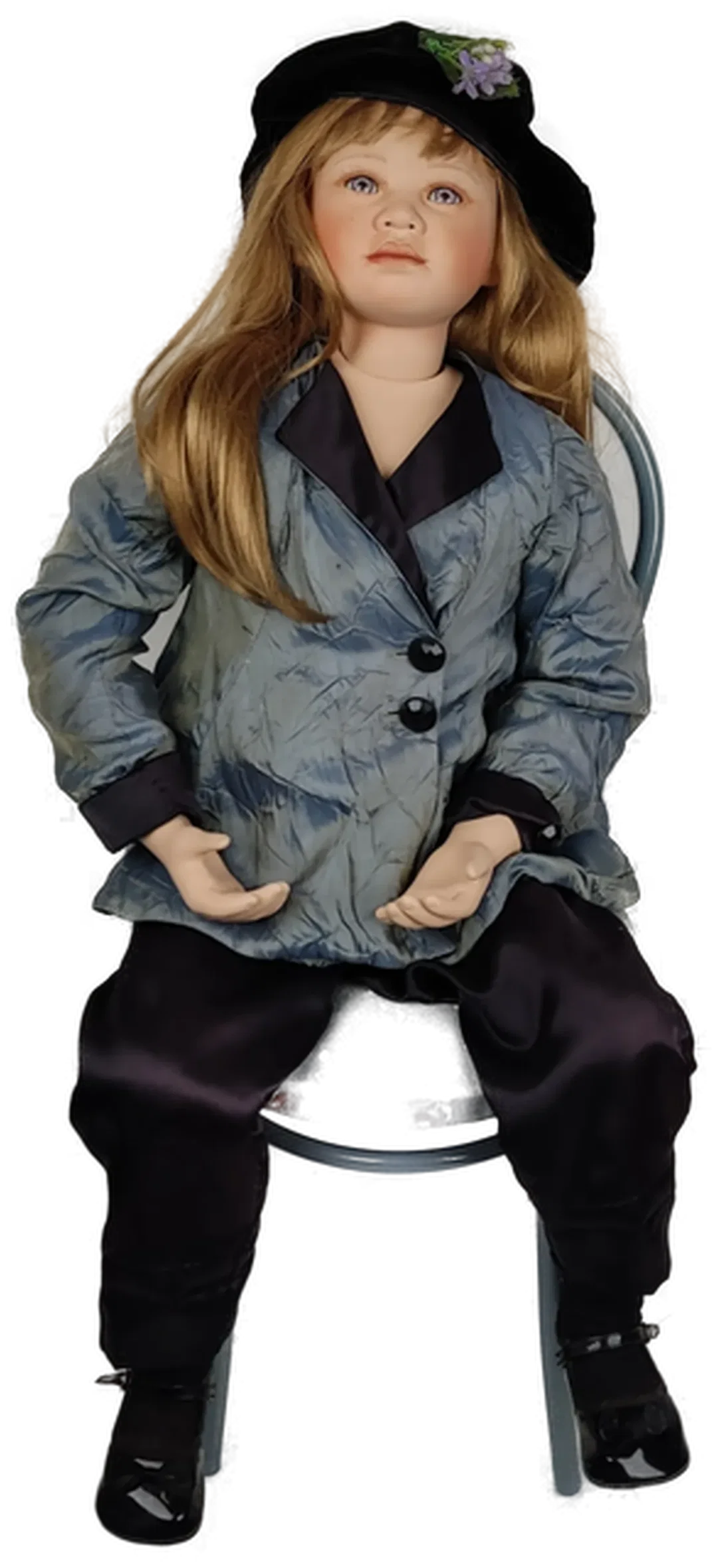 Künstlerpuppe, Christine Orange Porzellanpuppe "Emily" – Bild 2