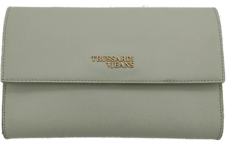 Trussardi Jeans – Umhängetasche aus Kunstleder in Mintgrün – Bild 2