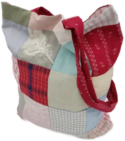 Tragtasche Stoff bunt + Henkel  - Bild 2