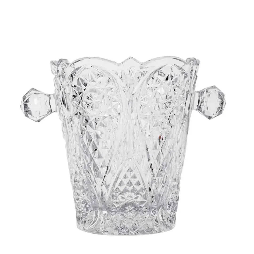 Bleikristall Sektkühler, klein, Facettenschliff, 14 cm - Bild 1