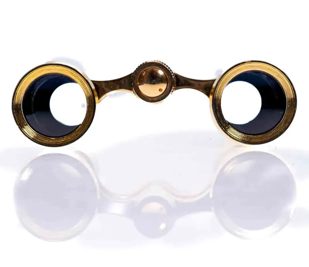Opernfernglas / Binokulare mit Tasche in schwarz-gold - Bild 2