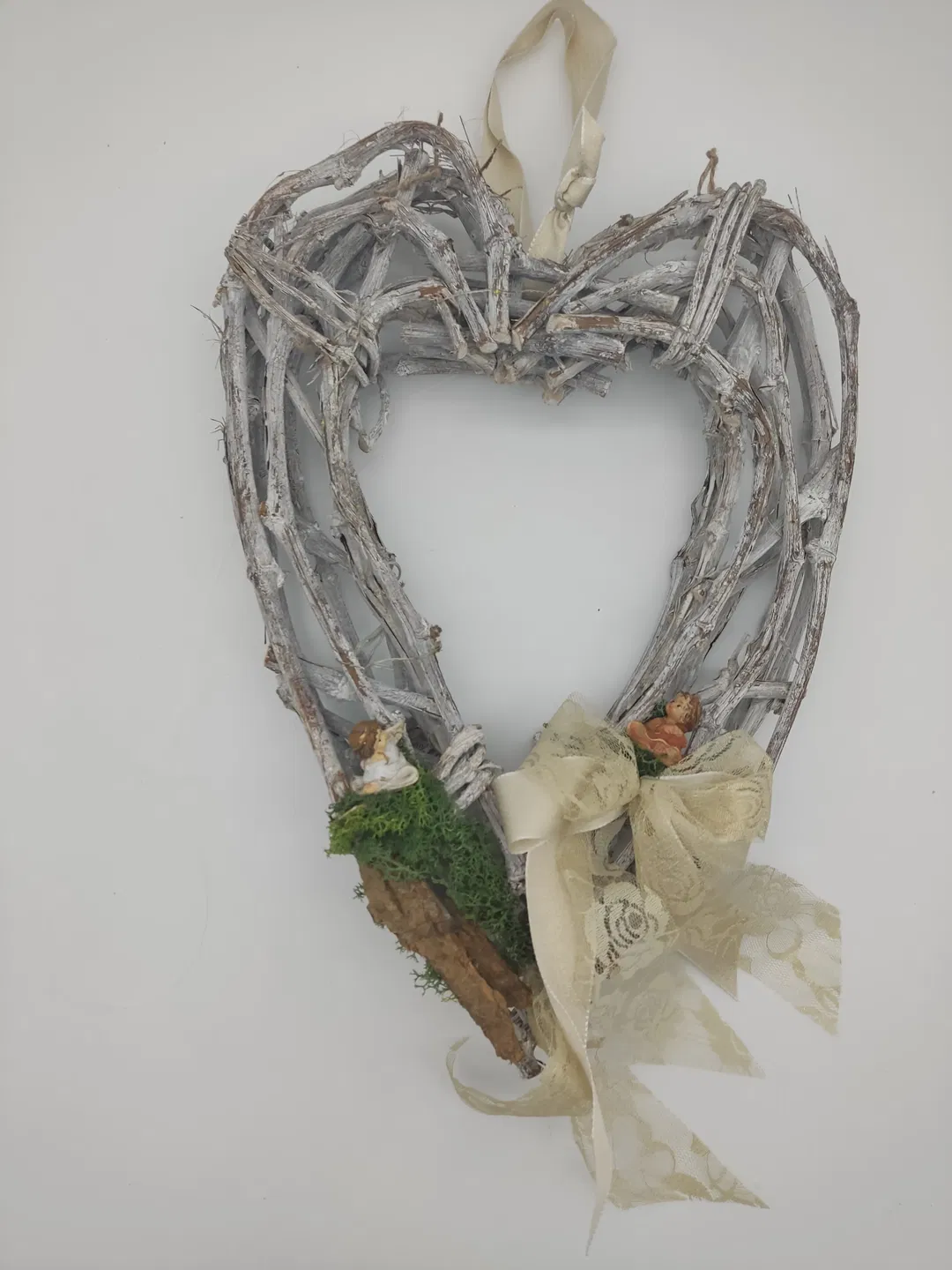 Deko Herz aus geflochtenem Holz - Bild 1