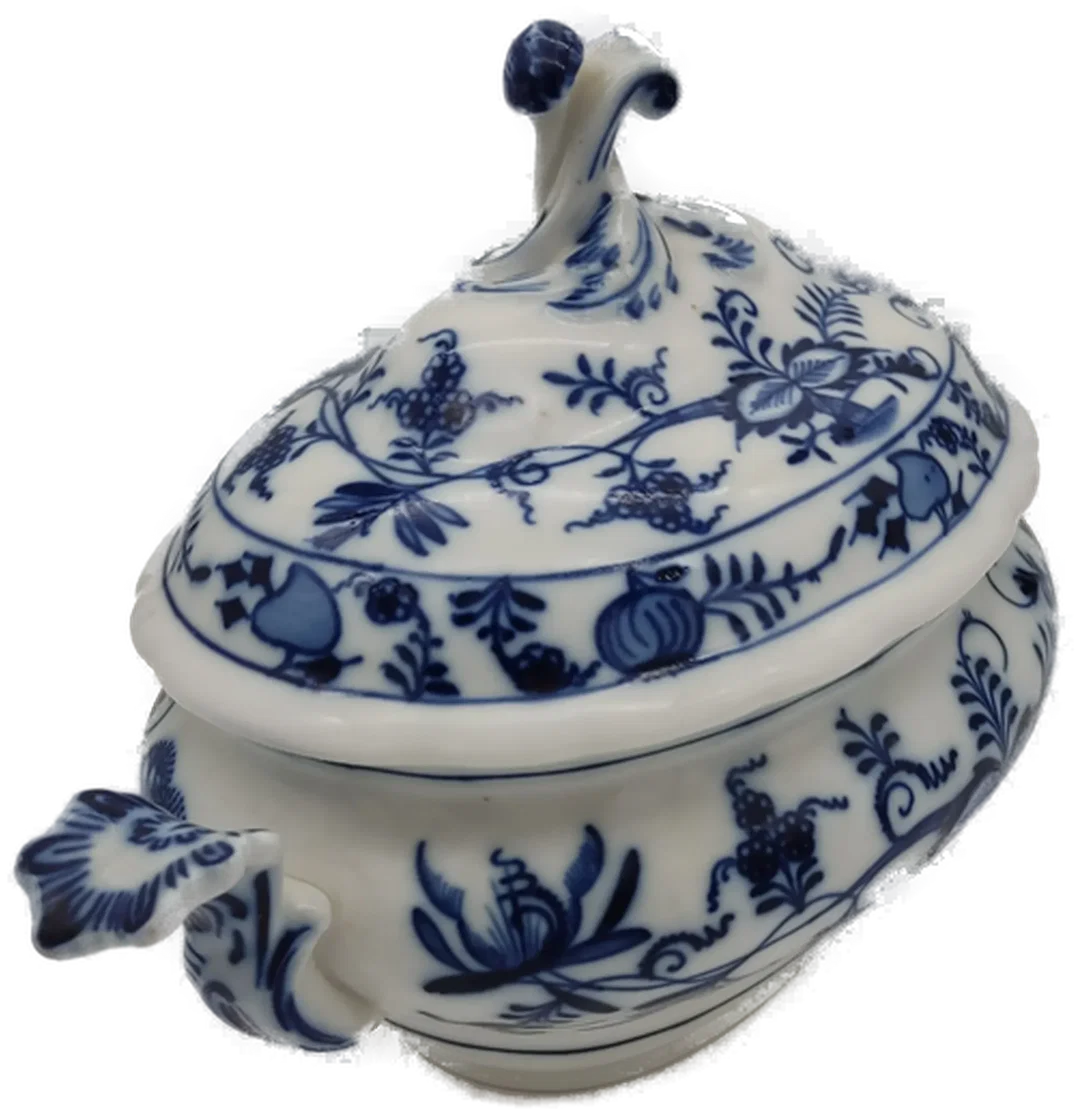 Hutschenreuther Terrine Zwiebelmuster blau weiss, Breite 27 cm – Bild 2