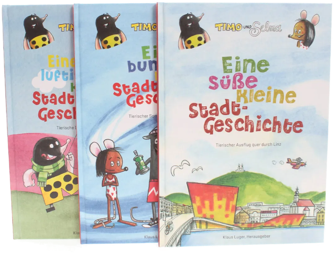 Buch Konvolut Kinderbücher „Timo und Selma“ – 3x Stadt-Geschichte – Hardcover – Linz Abenteuer – Klaus Luger - Bild 2