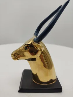 Goldener Sacred Cow Porzellan & Zertifikat von Franklin Mint | Limitierte Rarität – Vorschau 6
