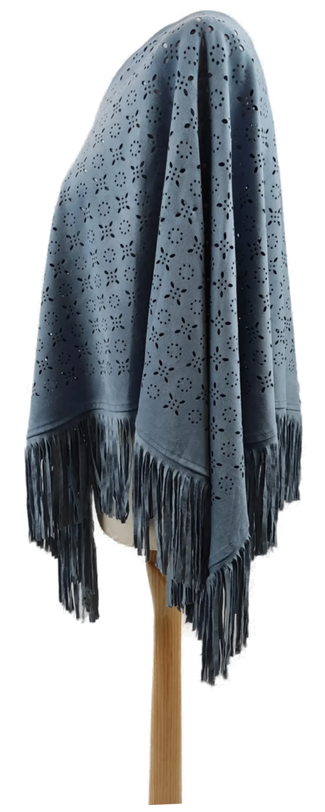 Poncho in Blau  – Bild 4