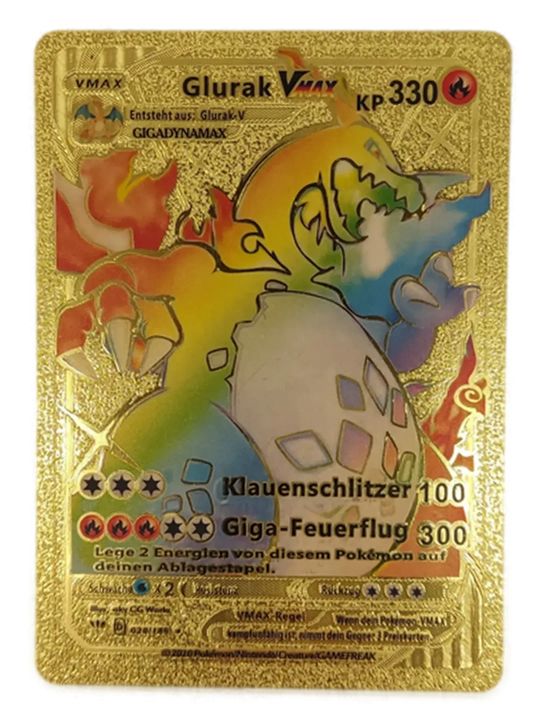 Pokémon Sammelkarte Goldfolie Glurak Vmax - Bild 4