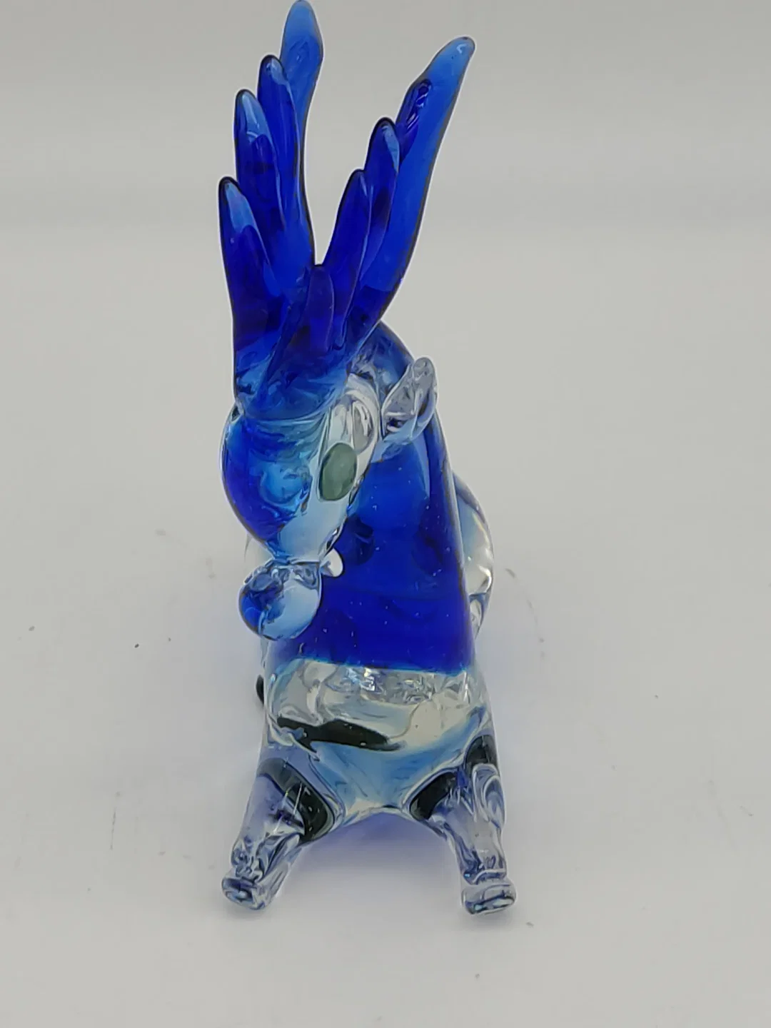 Ausgefallene Glasfigur "Fabelwesen/Pferd" - blau/transparent – Bild 2