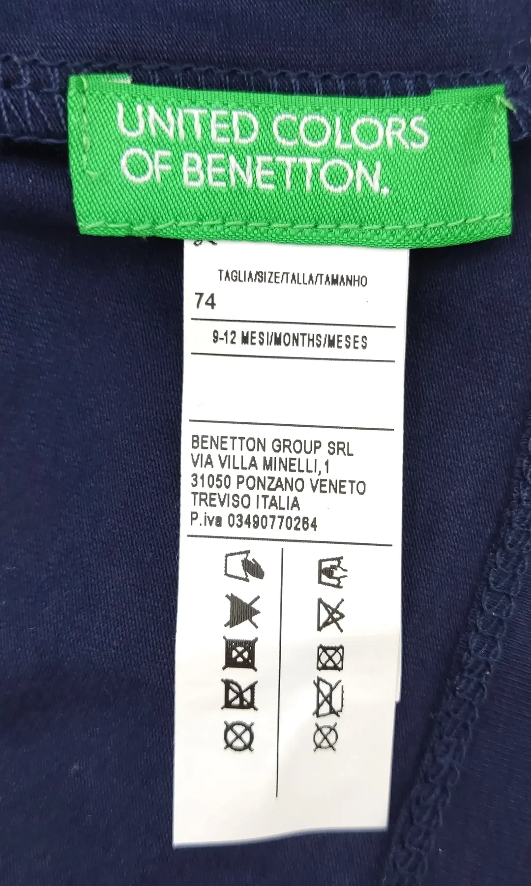 United Colors of Benetton Kindermütze dunkelblau Größe 74 – Bild 3