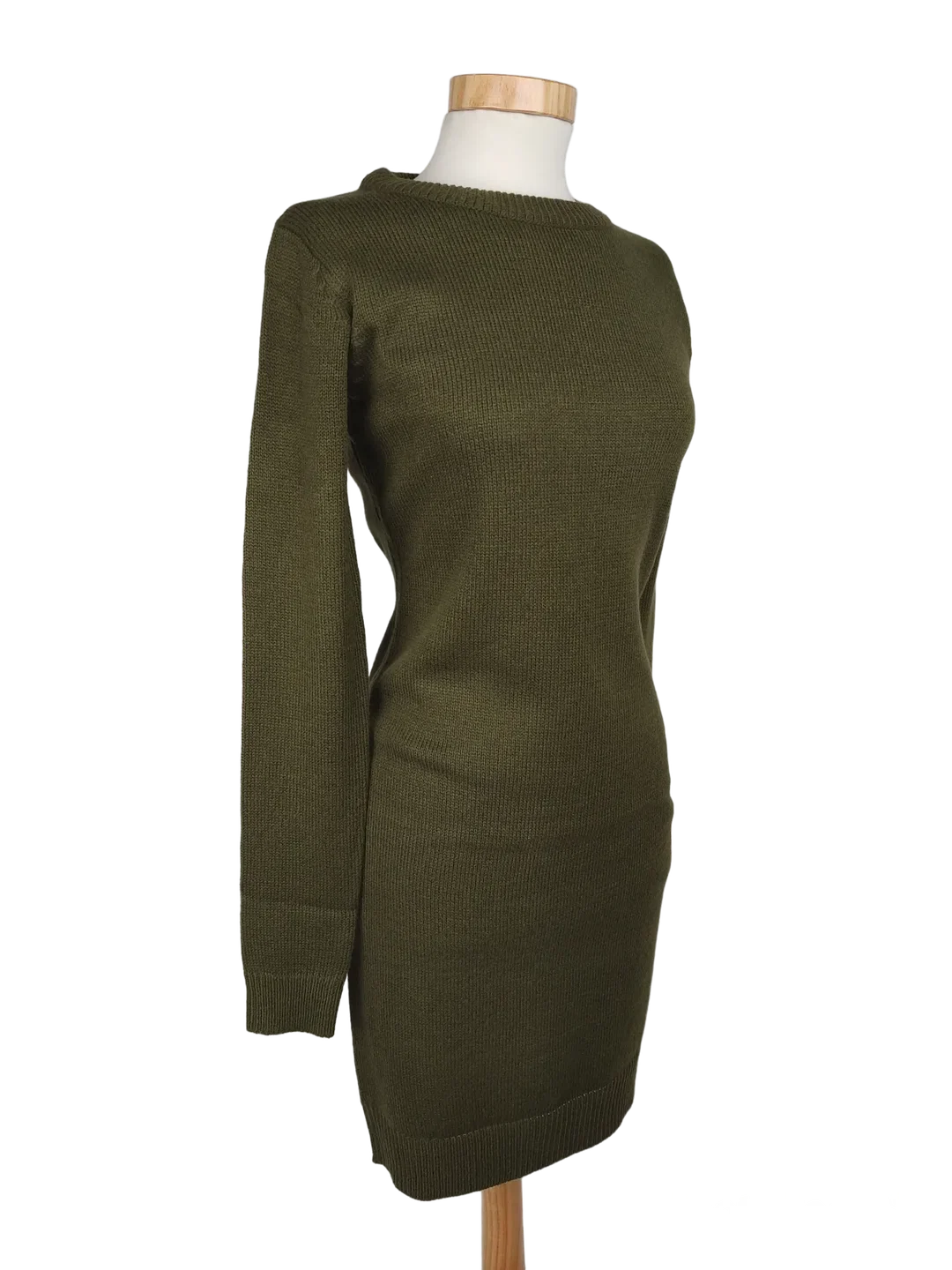 Brave Soul Damen Pulloverkleid, oliv - Gr. XS – Bild 2
