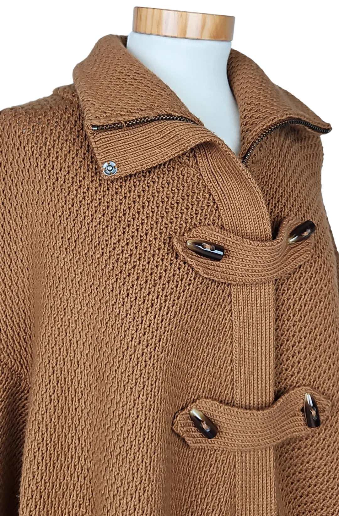 STEFANEL Damen Strickmantel, braun - Gr. S  – Bild 5