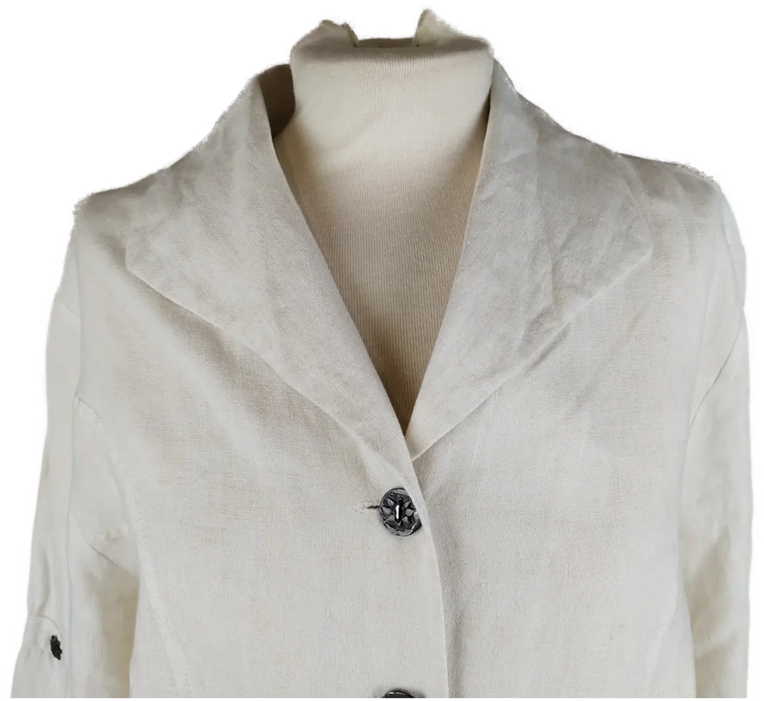 Giesswein Trachten-Bluse - Gr. 42 / 100% Leinen – Bild 2