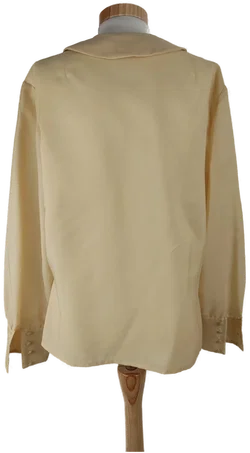 Bluse langarm mit Kragen, creme, Größe 42/44 (geschätzt) – Vorschau 3