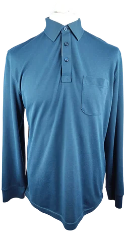 Charles Vögele Langarm-Poloshirt L | Clean-Design