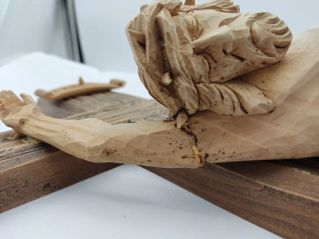 Großes Holzkreuz Kruzifix – Bild 5