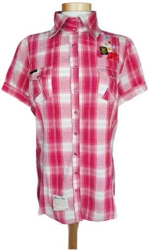 Madonna Damen Bluse rosa/weiẞ kariert - M - Bild 1