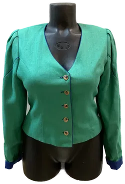 Trachtenjacke - grün mit blauen Details Gr.40 - Bild 1