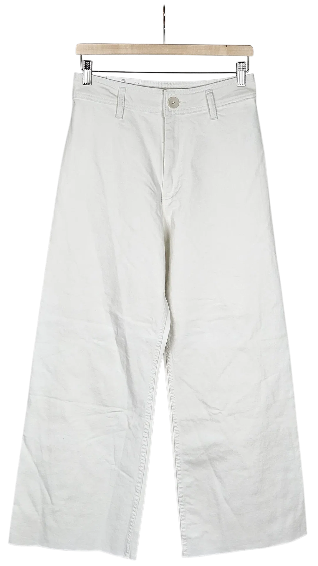 ZARA Damen Jeanshose, weiß - Gr. L / 40 - Bild 1